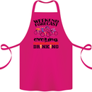 Weekend Forecast Cycling Cyclist Bicycle Cotton Apron 100% Organic Pink