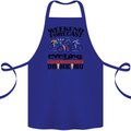 Weekend Forecast Cycling Cyclist Bicycle Cotton Apron 100% Organic Royal Blue