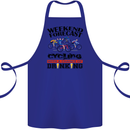 Weekend Forecast Cycling Cyclist Bicycle Cotton Apron 100% Organic Royal Blue