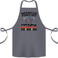 Weekend Forecast Cycling Cyclist Bicycle Cotton Apron 100% Organic Steel