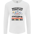Weekend Forecast Cycling Cyclist Bicycle Mens Long Sleeve T-Shirt White