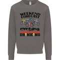 Weekend Forecast Cycling Cyclist Bicycle Mens Sweatshirt Jumper Charcoal
