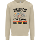 Weekend Forecast Cycling Cyclist Bicycle Mens Sweatshirt Jumper Sand