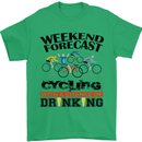 Weekend Forecast Cycling Cyclist Bicycle Mens T-Shirt Cotton Gildan Irish Green