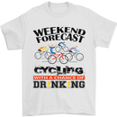 Weekend Forecast Cycling Cyclist Bicycle Mens T-Shirt Cotton Gildan White