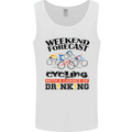 Weekend Forecast Cycling Cyclist Bicycle Mens Vest Tank Top White