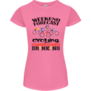 Weekend Forecast Cycling Cyclist Bicycle Womens Petite Cut T-Shirt Azalea