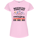 Weekend Forecast Cycling Cyclist Bicycle Womens Petite Cut T-Shirt Light Pink