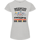 Weekend Forecast Cycling Cyclist Bicycle Womens Petite Cut T-Shirt Sports Grey