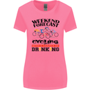 Weekend Forecast Cycling Cyclist Bicycle Womens Wider Cut T-Shirt Azalea