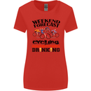 Weekend Forecast Cycling Cyclist Bicycle Womens Wider Cut T-Shirt Red
