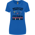 Weekend Forecast Cycling Cyclist Bicycle Womens Wider Cut T-Shirt Royal Blue