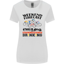 Weekend Forecast Cycling Cyclist Bicycle Womens Wider Cut T-Shirt White