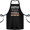 Weekend Forecast Cycling Cyclist Funny Cotton Apron 100% Organic Black