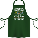 Weekend Forecast Cycling Cyclist Funny Cotton Apron 100% Organic Forest Green