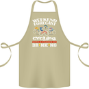 Weekend Forecast Cycling Cyclist Funny Cotton Apron 100% Organic Khaki