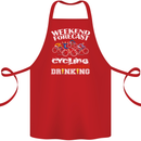 Weekend Forecast Cycling Cyclist Funny Cotton Apron 100% Organic Red