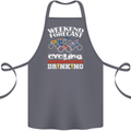 Weekend Forecast Cycling Cyclist Funny Cotton Apron 100% Organic Steel