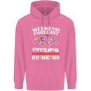 Weekend Forecast Cycling Cyclist Funny Mens 80% Cotton Hoodie Azelea