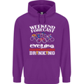 Weekend Forecast Cycling Cyclist Funny Mens 80% Cotton Hoodie Purple