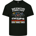 Weekend Forecast Cycling Cyclist Funny Mens Cotton T-Shirt Tee Top Black