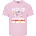 Weekend Forecast Cycling Cyclist Funny Mens Cotton T-Shirt Tee Top Light Pink