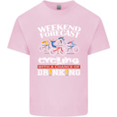 Weekend Forecast Cycling Cyclist Funny Mens Cotton T-Shirt Tee Top Light Pink