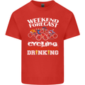 Weekend Forecast Cycling Cyclist Funny Mens Cotton T-Shirt Tee Top Red