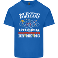 Weekend Forecast Cycling Cyclist Funny Mens Cotton T-Shirt Tee Top Royal Blue
