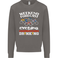 Weekend Forecast Cycling Cyclist Funny Mens Sweatshirt Jumper Charcoal