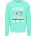 Weekend Forecast Cycling Cyclist Funny Mens Sweatshirt Jumper Peppermint