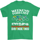 Weekend Forecast Cycling Cyclist Funny Mens T-Shirt Cotton Gildan Irish Green