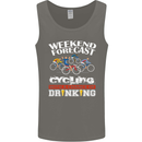 Weekend Forecast Cycling Cyclist Funny Mens Vest Tank Top Charcoal