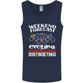 Weekend Forecast Cycling Cyclist Funny Mens Vest Tank Top Navy Blue