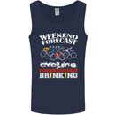 Weekend Forecast Cycling Cyclist Funny Mens Vest Tank Top Navy Blue