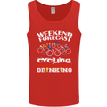 Weekend Forecast Cycling Cyclist Funny Mens Vest Tank Top Red