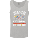 Weekend Forecast Cycling Cyclist Funny Mens Vest Tank Top Sports Grey