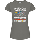 Weekend Forecast Cycling Cyclist Funny Womens Petite Cut T-Shirt Charcoal