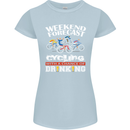 Weekend Forecast Cycling Cyclist Funny Womens Petite Cut T-Shirt Light Blue