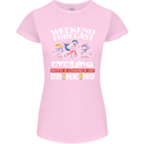 Weekend Forecast Cycling Cyclist Funny Womens Petite Cut T-Shirt Light Pink
