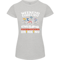 Weekend Forecast Cycling Cyclist Funny Womens Petite Cut T-Shirt Sports Grey
