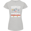 Weekend Forecast Cycling Cyclist Funny Womens Petite Cut T-Shirt Sports Grey