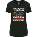 Weekend Forecast Cycling Cyclist Funny Womens Wider Cut T-Shirt Black