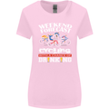 Weekend Forecast Cycling Cyclist Funny Womens Wider Cut T-Shirt Light Pink