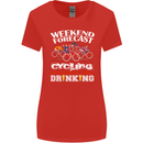 Weekend Forecast Cycling Cyclist Funny Womens Wider Cut T-Shirt Red