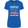 Weekend Forecast Cycling Cyclist Funny Womens Wider Cut T-Shirt Royal Blue