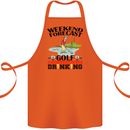 Weekend Forecast Golf with a Chance of Drinking Cotton Apron 100% Organic Orange