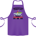 Weekend Forecast Golf with a Chance of Drinking Cotton Apron 100% Organic Purple