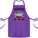 Weekend Forecast Golf with a Chance of Drinking Cotton Apron 100% Organic Purple