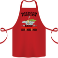 Weekend Forecast Golf with a Chance of Drinking Cotton Apron 100% Organic Red